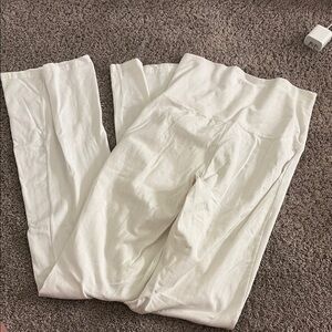 White brandy fold over  Leggings